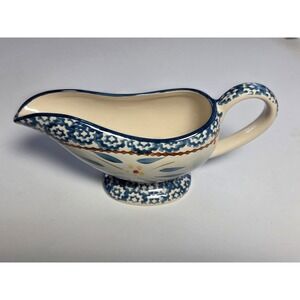 Temp-tations Gravy Boat Old World Blue Ceramic Kitchenware 9 oz Blue